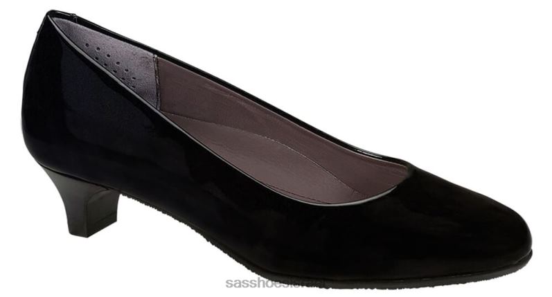 נשים SAS עקב החתלתול של איליין בהשראת 2H2TF343 פטנט שחור