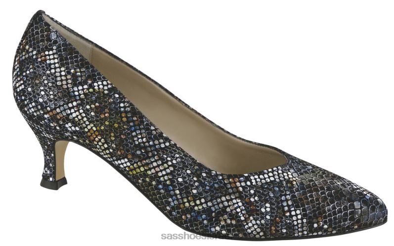 נשים SAS עקב חתלתול מוקסי בהשראת 2H2TF359 שחור רב נחשים